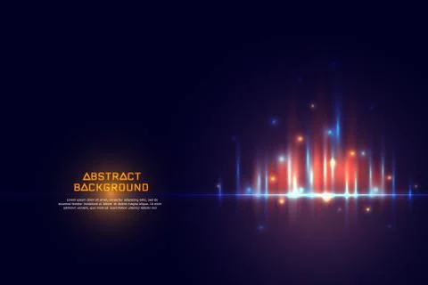 Abstract technology background. Glowing light background. Stock Illustration