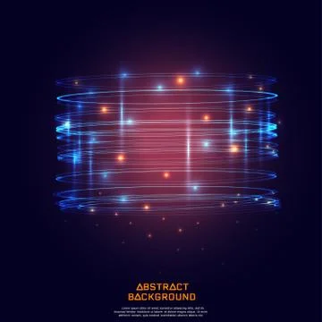 Abstract technology background. Glowing light background. Stock Illustration