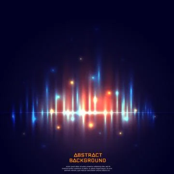 Abstract technology background. Glowing light background. Stock Illustration