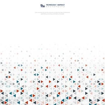 Abstract technology background of hex triangles colors pattern design. Stock-Illustration