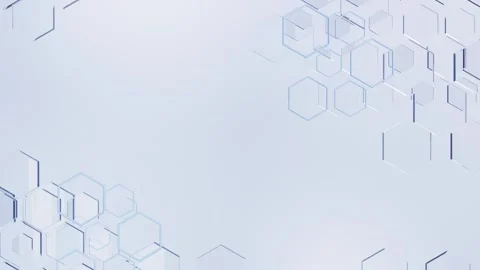 Abstract technology background hexagon motion graphic, light blue glass, si.. Stock Footage 244131173