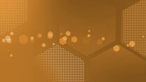 Abstract technology background with hexagon shapes dotted patterns and floa.. 库存影片 337083472