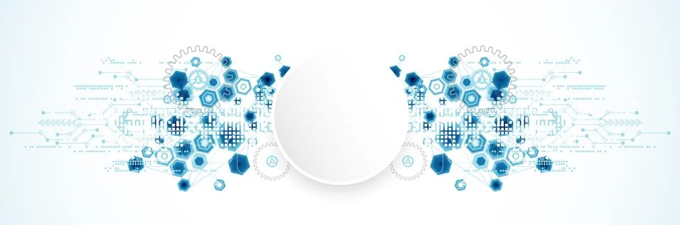 Abstract technology background with hexagonal shapes Stock Illustration