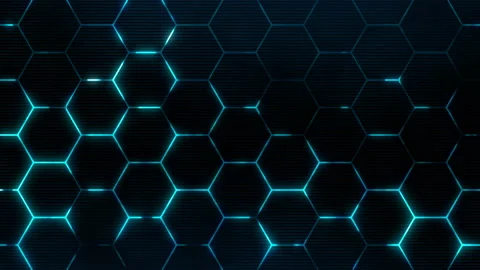 Abstract technology background with hexagonal texture. Video stock 132134598