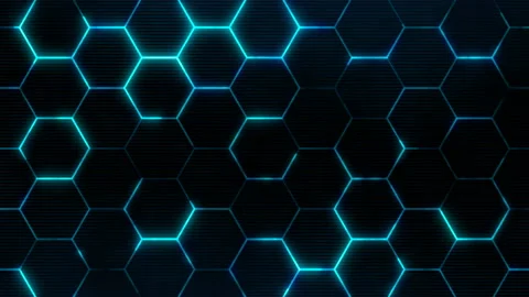 Abstract technology background with hexagons for futuristic concept. 動画素材 132134204