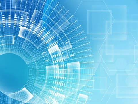 Abstract technology background with hexagons Stock Illustration