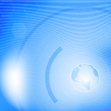 Abstract Technology Background with Hexagons Stock Illustration