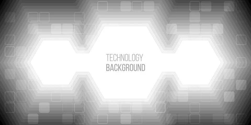 Abstract technology background with hexagons. Stock Illustration