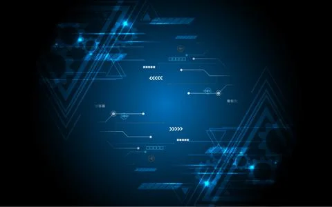 Abstract technology background Hi-tech communication concept futuristic innov Stock Illustration