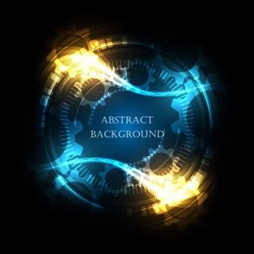 Abstract technology background Hi-tech communication concept futuristic innov Stock Illustration