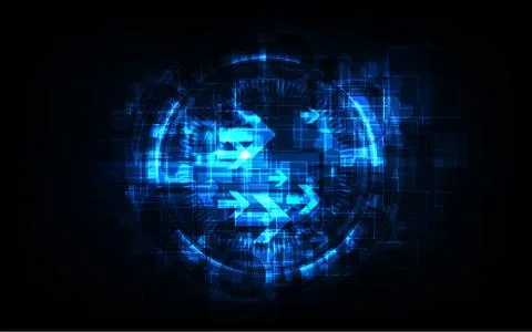 Abstract technology background Hi-tech communication concept futuristic digit Stock Illustration