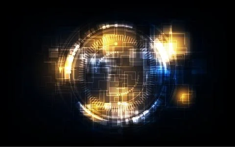 Abstract technology background Hi-tech communication concept futuristic digit Stock Illustration