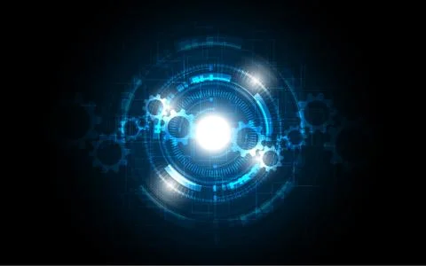 Abstract technology background Hi-tech communication concept futuristic digit Stock Illustration