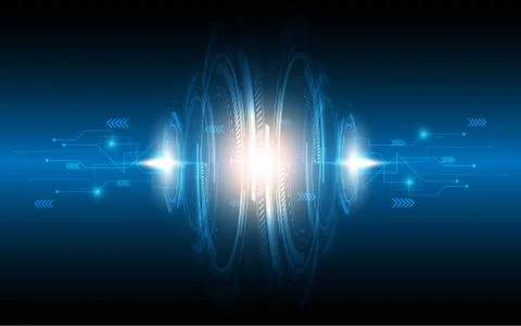 Abstract technology background Hi-tech communication concept futuristic digit Stock Illustration