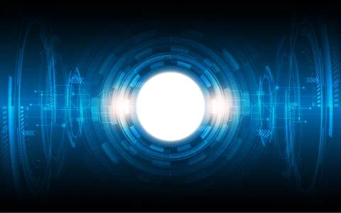 Abstract technology background Hi-tech communication concept futuristic digit Stock Illustration