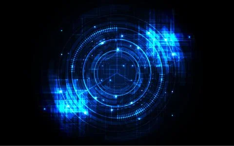 Abstract technology background Hi-tech communication concept futuristic digit Stock Illustration