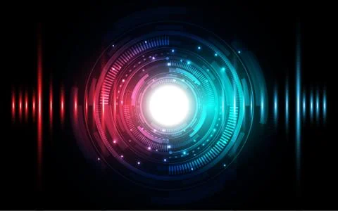 Abstract technology background Hi-tech communication concept futuristic digit Stock Illustration