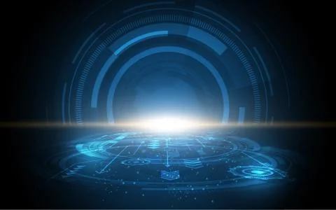 Abstract technology background Hi-tech communication concept innovation backg Stock Illustration