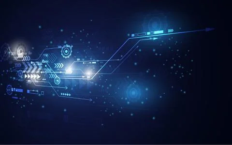 Abstract technology background Hi-tech communication concept innovation backg Stock Illustration