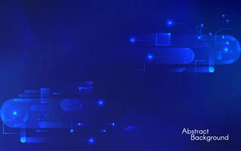 Abstract technology background. Hi-tech concept on blue. Futuristic backdrop Stock-Illustration