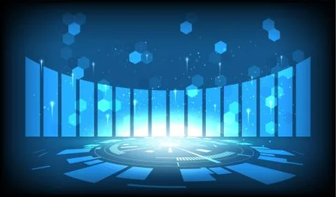 Abstract technology background Hi-tech communication concept, technology Stock Illustration
