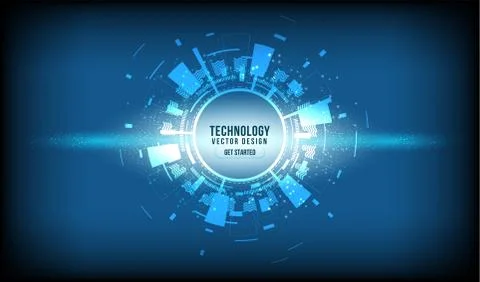 Abstract technology background Hi-tech communication concept, technology, dig Stock Illustration