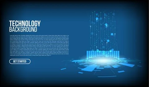 Abstract technology background Hi-tech communication concept, technology, dig Stock Illustration