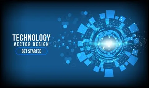 Abstract technology background Hi-tech communication concept, technology, dig Stock Illustration