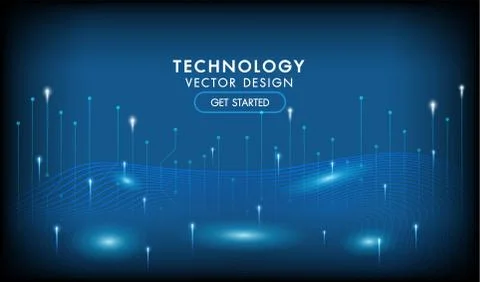 Abstract technology background Hi-tech communication concept, technology, dig Stock Illustration