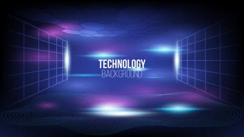 Abstract technology background Hi-tech communication concept, technology, dig Stock Illustration