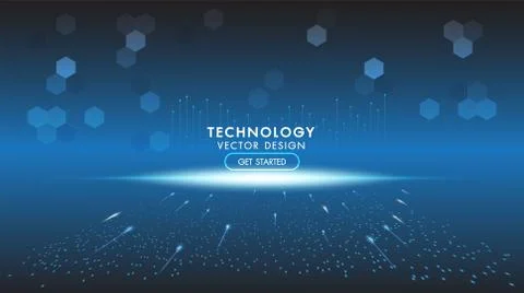 Abstract technology background Hi-tech communication concept, technology, dig Stock Illustration