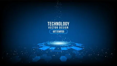 Abstract technology background Hi-tech communication concept, technology, dig Stock Illustration
