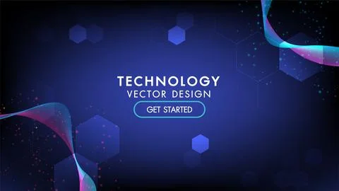 Abstract technology background Hi-tech communication concept, technology, dig Stock Illustration