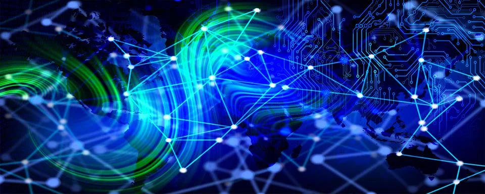 Abstract technology background Hi-tech communication concept innovation backgrou Stockillustratie