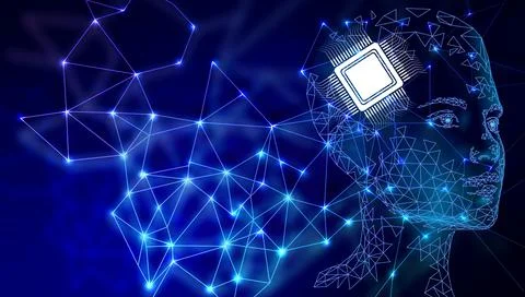 Abstract technology background Hi-tech communication concept innovation backgrou Stockillustratie