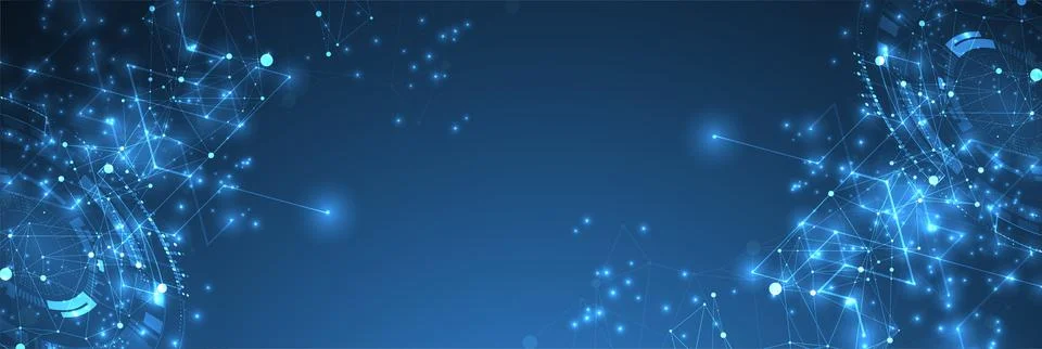 Abstract technology background. Hi-tech communication concept futuristic digi Stock Illustration