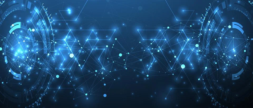 Abstract technology background. Hi-tech communication concept futuristic digi 스톡 일러스트