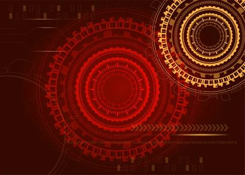 Abstract technology background, hi-tech communication concept, circuit board イラスト素材