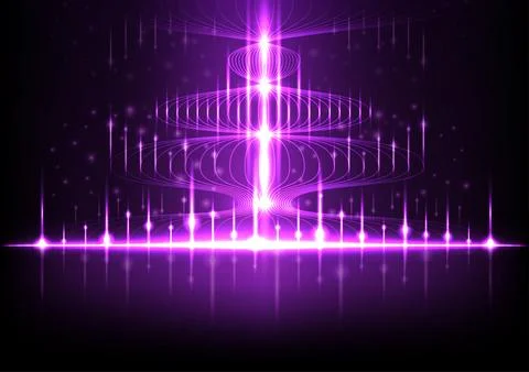 Abstract technology background Hitech. Wave curvature line, vector illustra.. Stock Illustration