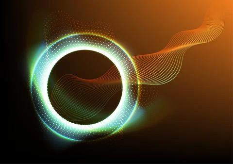 Abstract technology background Hitech. Wave line blend color background, ve.. Stock Illustration