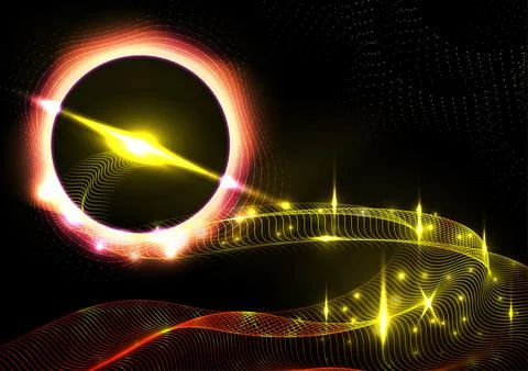 Abstract technology background Hitech. Wave line blend color background, ve.. Stock Illustration