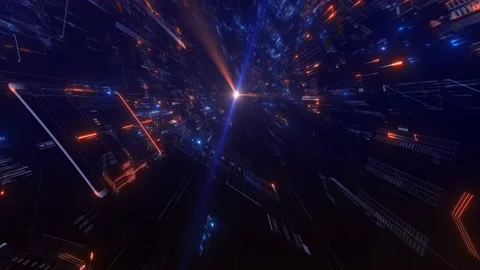 Abstract technology background with hud and ui elements Stock Footage 149543577