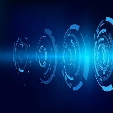 Abstract technology background. HUD communication interface concept innovatio Stockillustratie