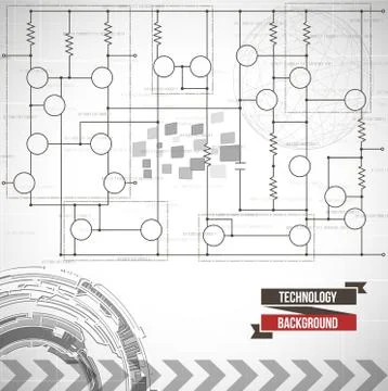 Abstract technology background Stock Illustration