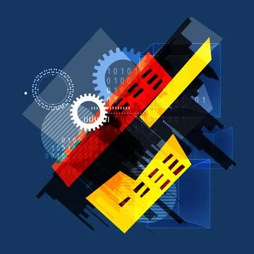 Abstract Technology Background - Illustration Stock Illustration