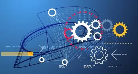 Abstract Technology Background - Illustration Stock Illustration