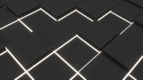Abstract technology background image black digital box shape,science and te.. Stock Photos