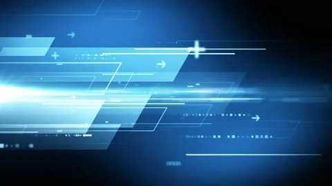 Abstract technology background with information flow in a cyber space. Stock Footage 136559614