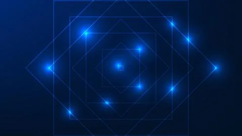 Abstract technology background with layer geometric square shapes, modern d.. Stock Illustration