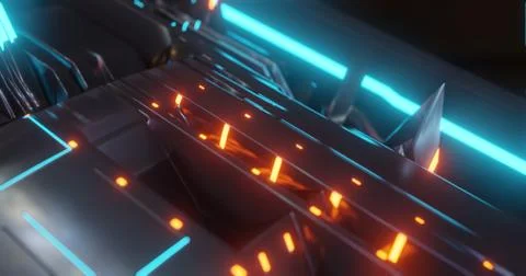 Abstract technology background, led and flickering particles. Stock Illustration